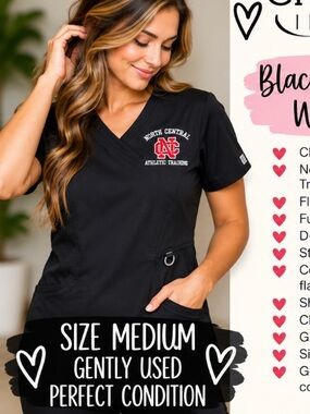 Black Short Sleeve Women's Top
